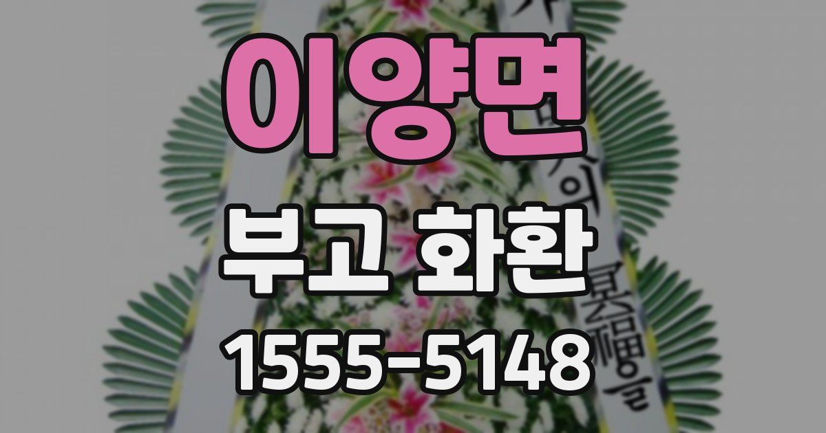 이양면 부고 화환