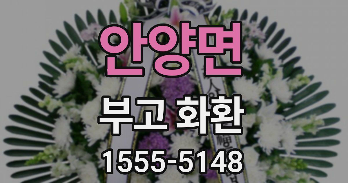 안양면 부고 화환
