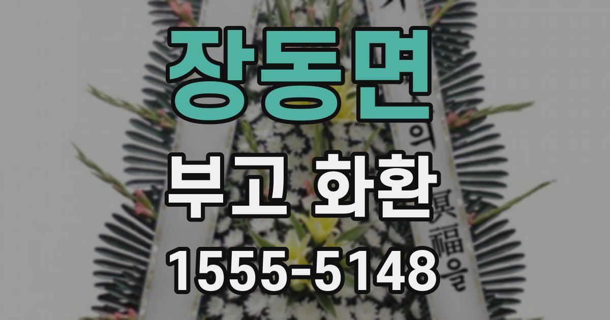 장동면 부고 화환