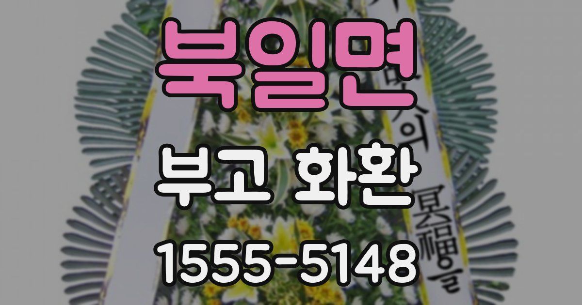 북일면 부고 화환