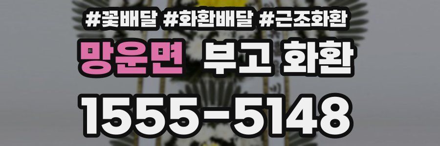 망운면 부고 화환