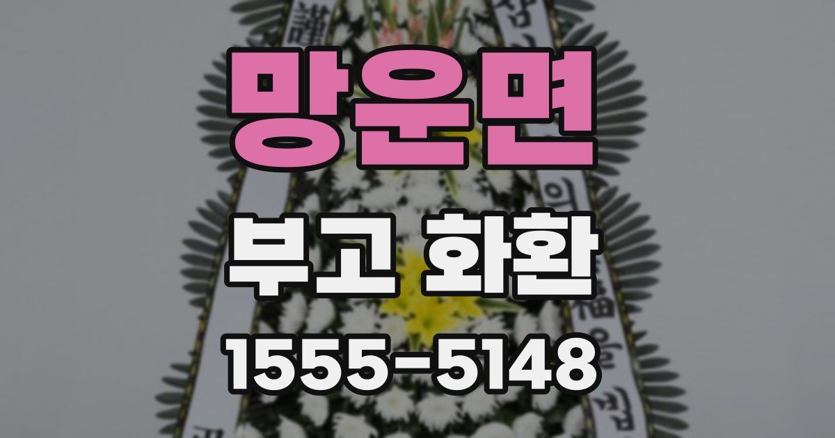 망운면 부고 화환