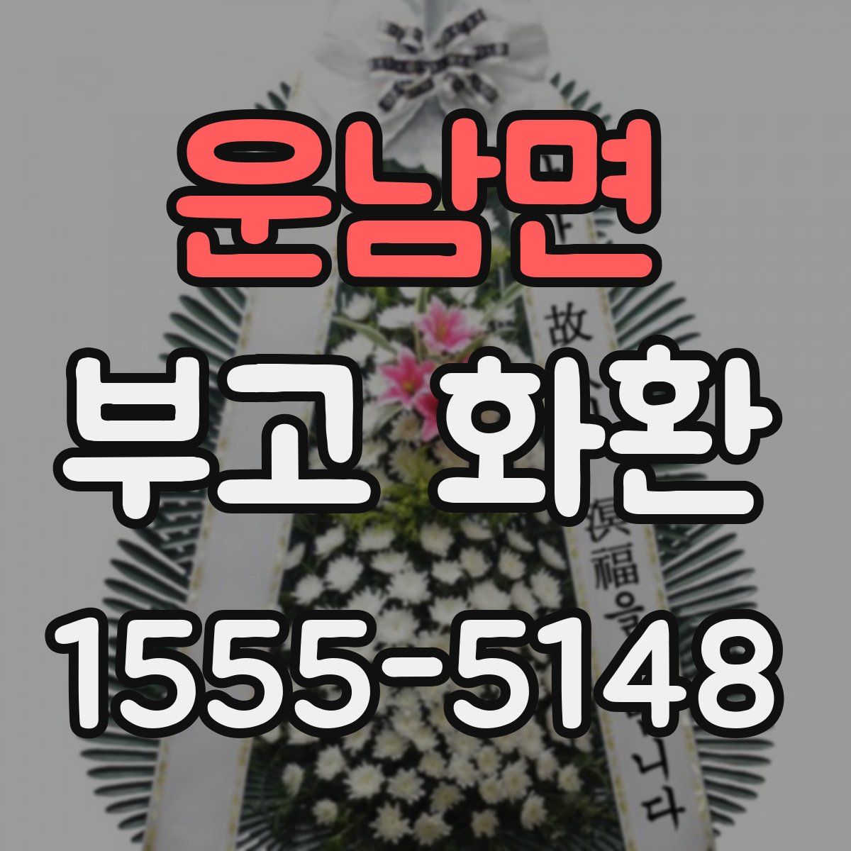 운남면 부고 화환
