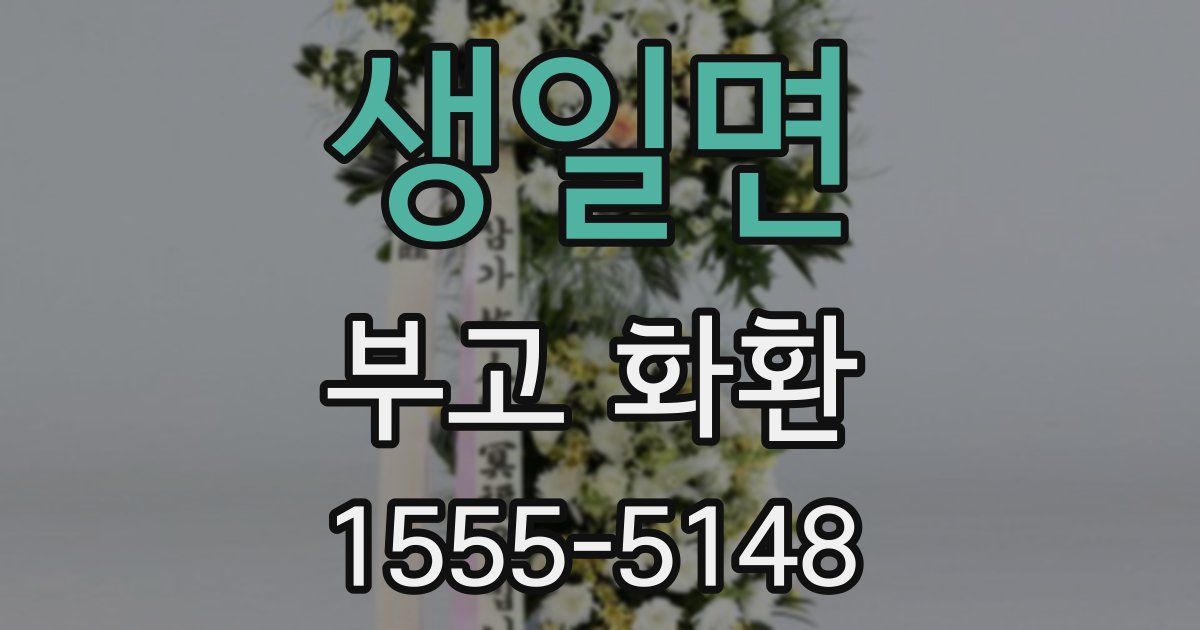생일면 부고 화환