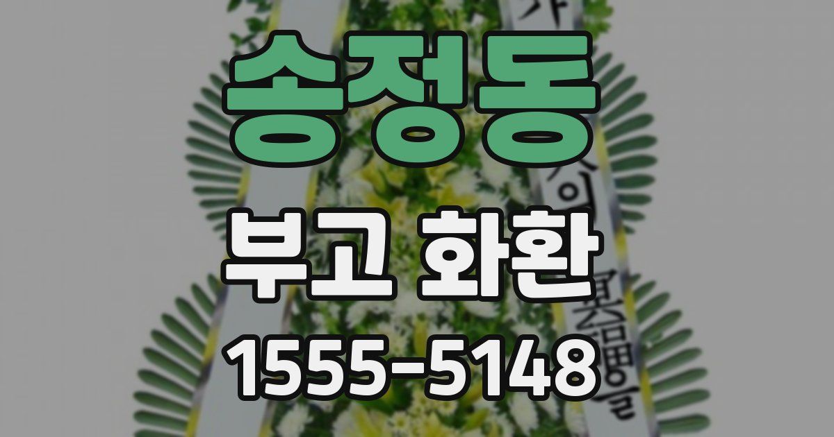 송정동 부고 화환