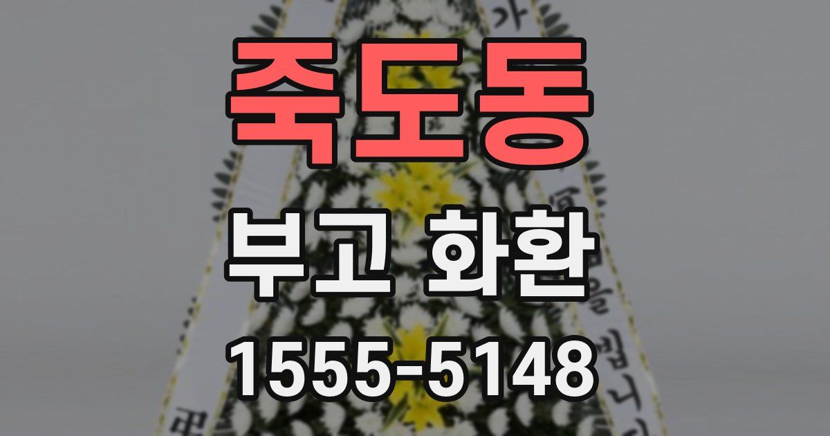 죽도동 부고 화환