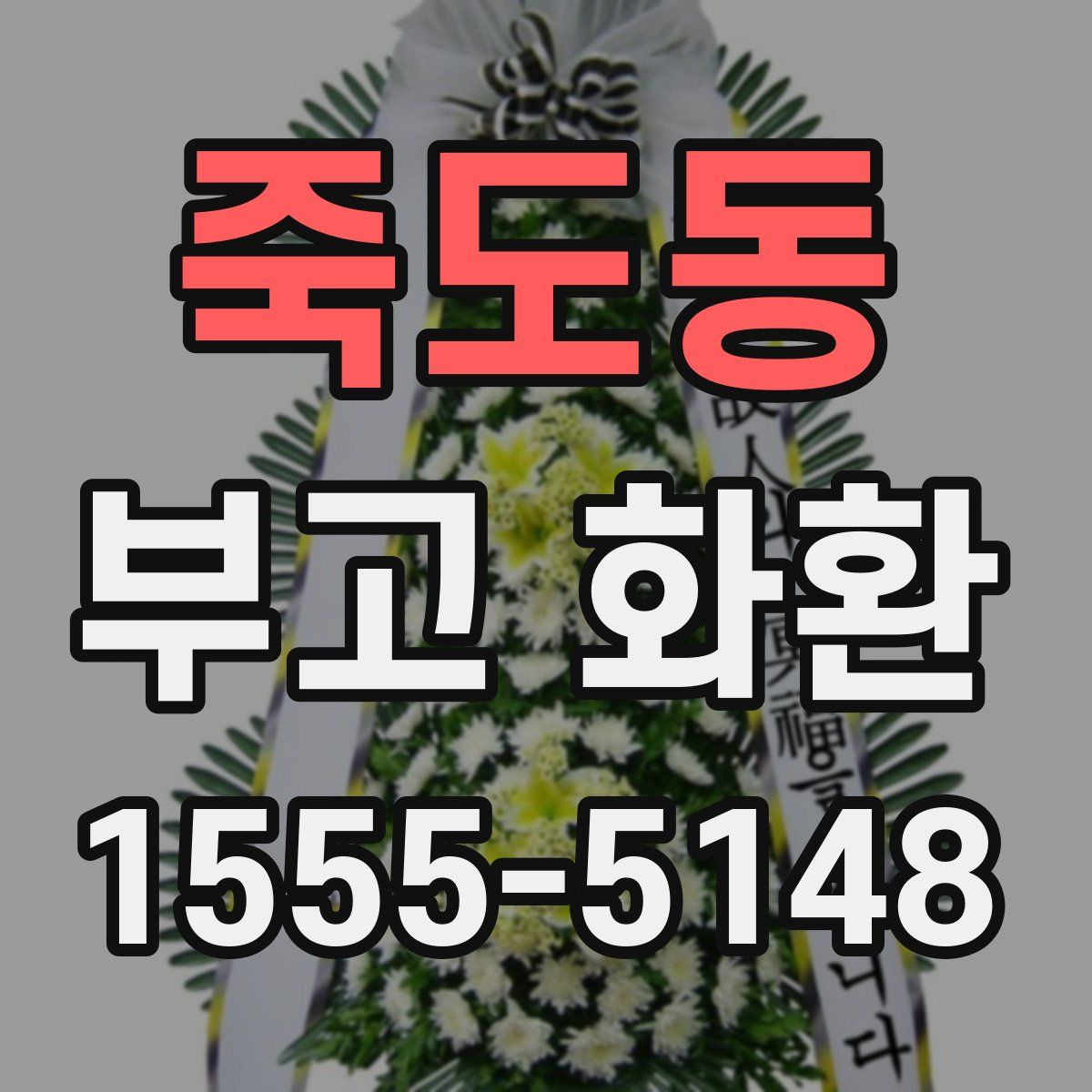 죽도동 부고 화환