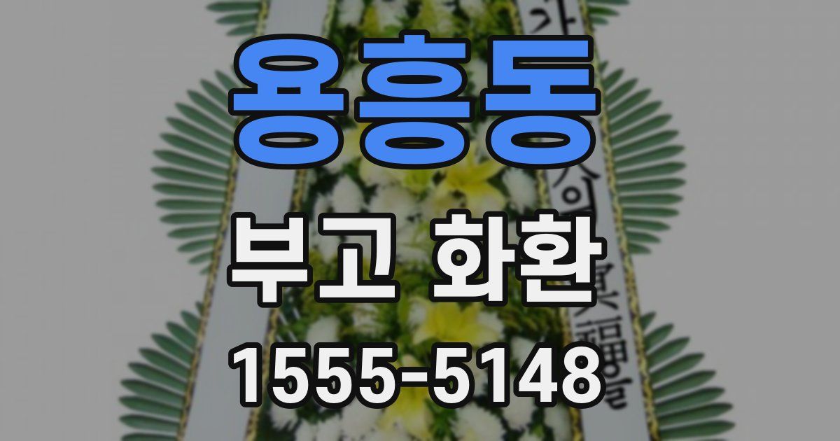 용흥동 부고 화환