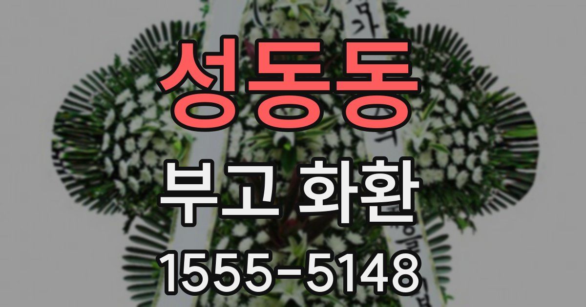 성동동 부고 화환