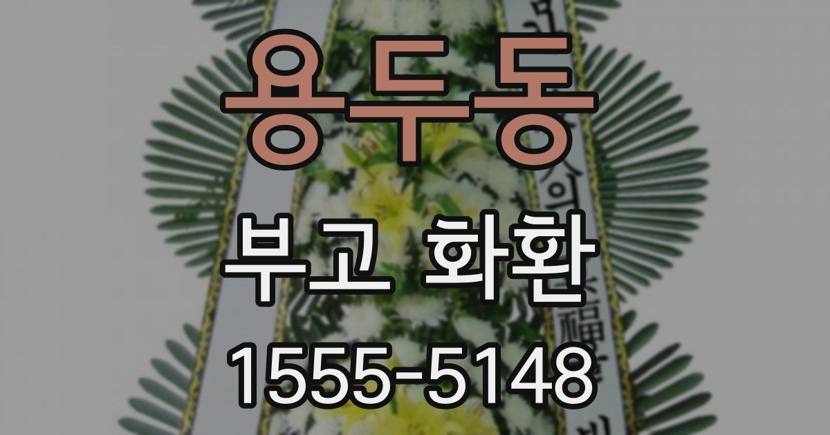 용두동 부고 화환