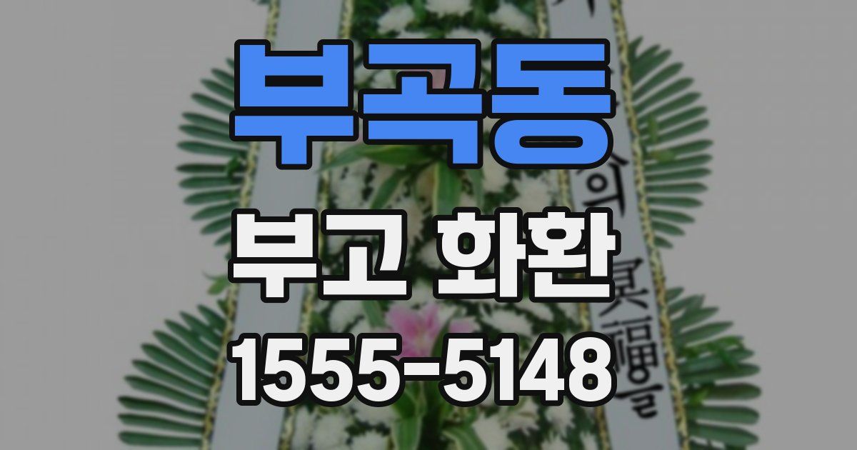 부곡동 부고 화환