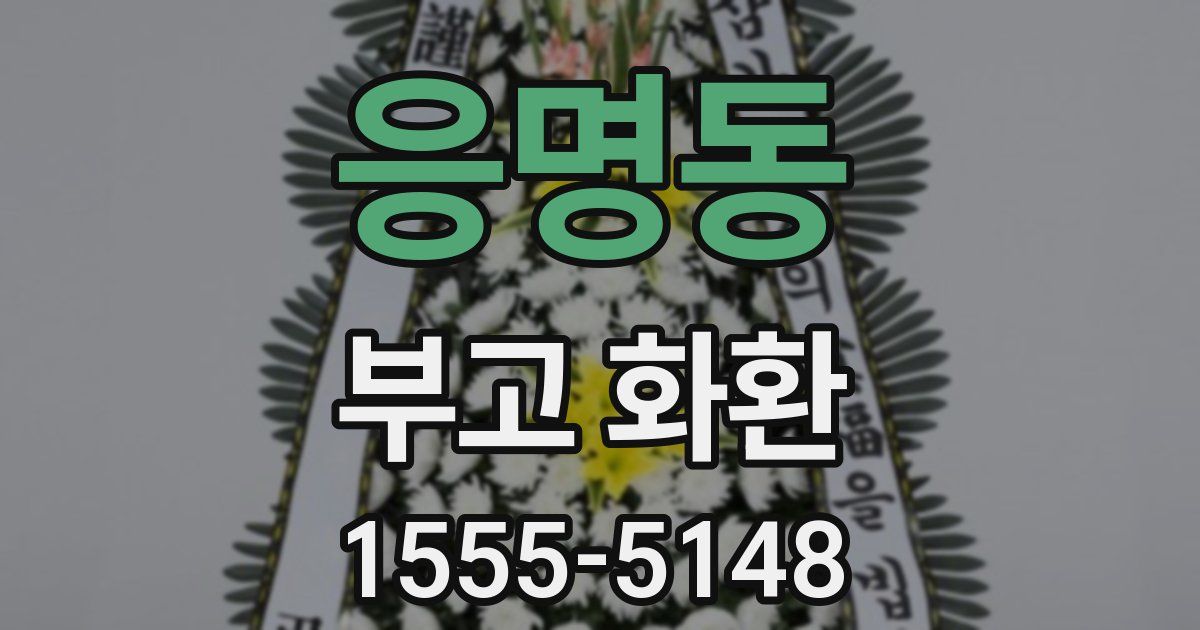 응명동 부고 화환