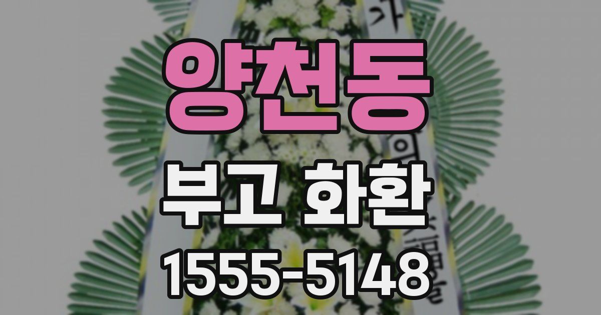 양천동 부고 화환