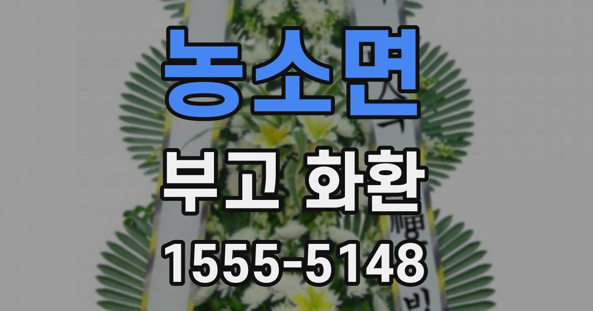 농소면 부고 화환
