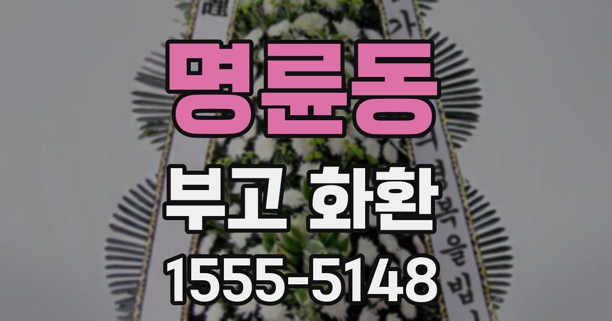 명륜동 부고 화환