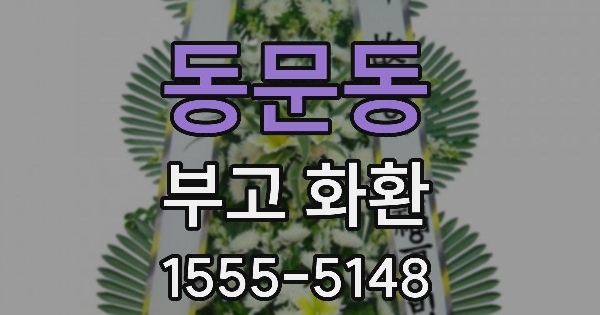 동문동 부고 화환
