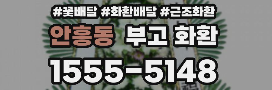 안흥동 부고 화환