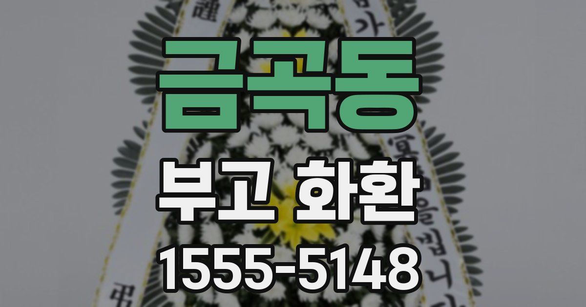 금곡동 부고 화환