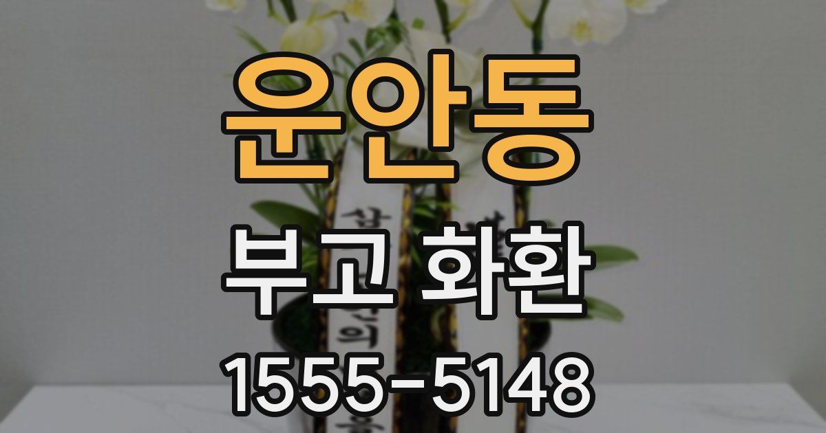 운안동 부고 화환