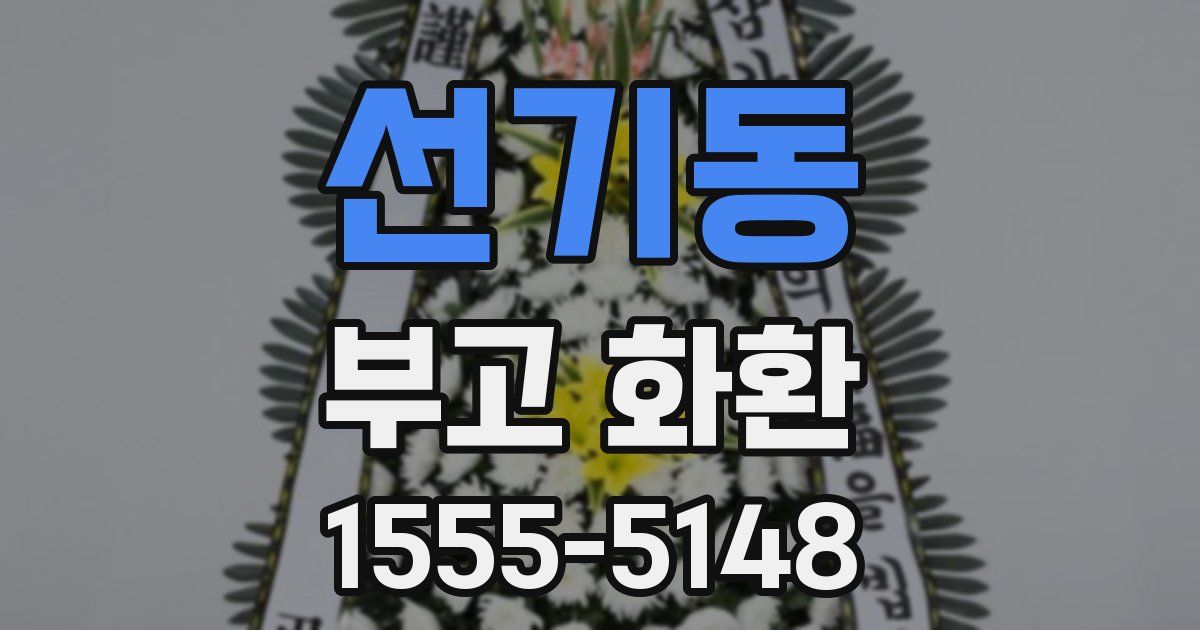 선기동 부고 화환