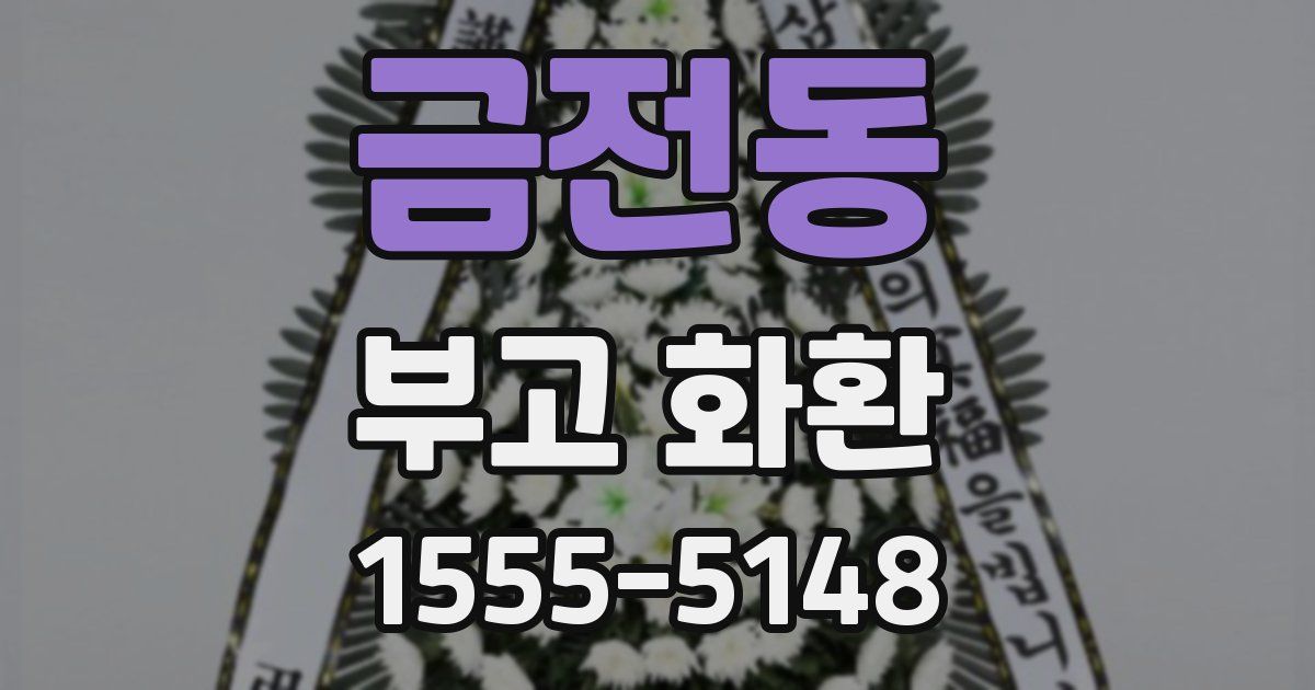 금전동 부고 화환