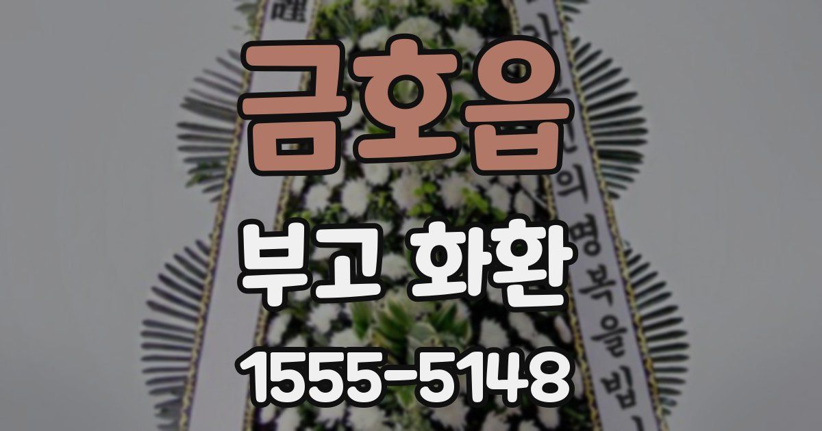 금호읍 부고 화환