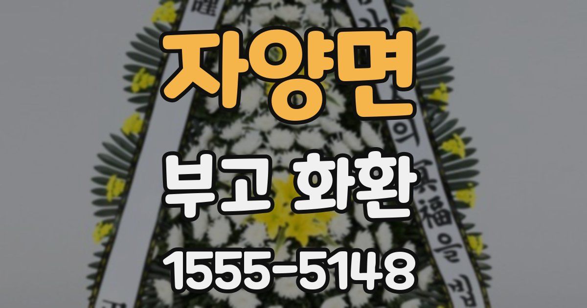 자양면 부고 화환