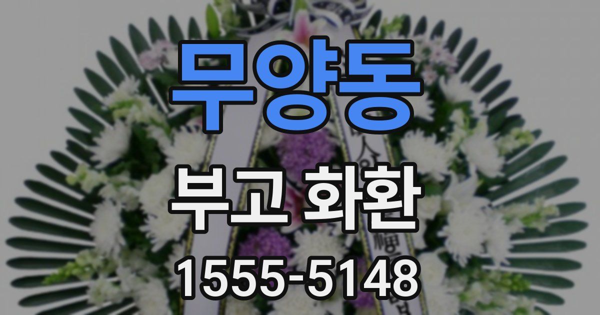 무양동 부고 화환