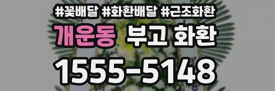 개운동 부고 화환