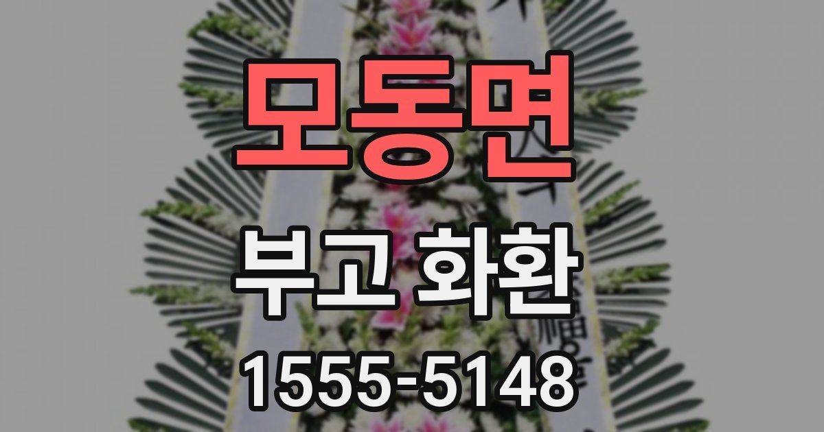 모동면 부고 화환