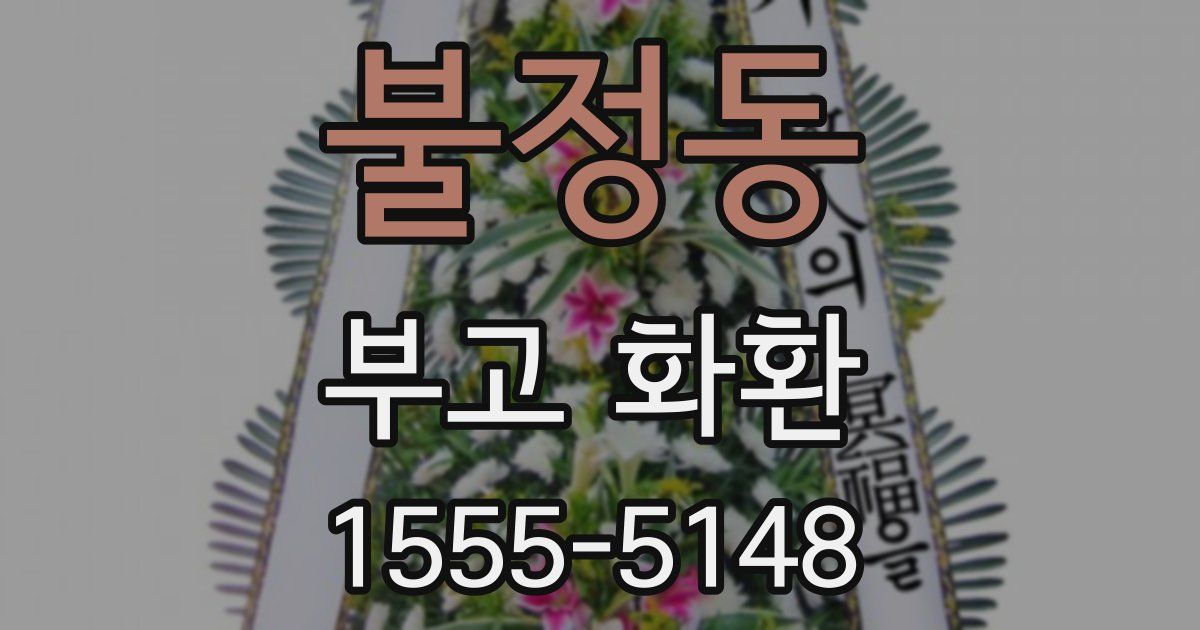 불정동 부고 화환