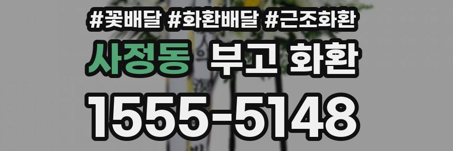 사정동 부고 화환