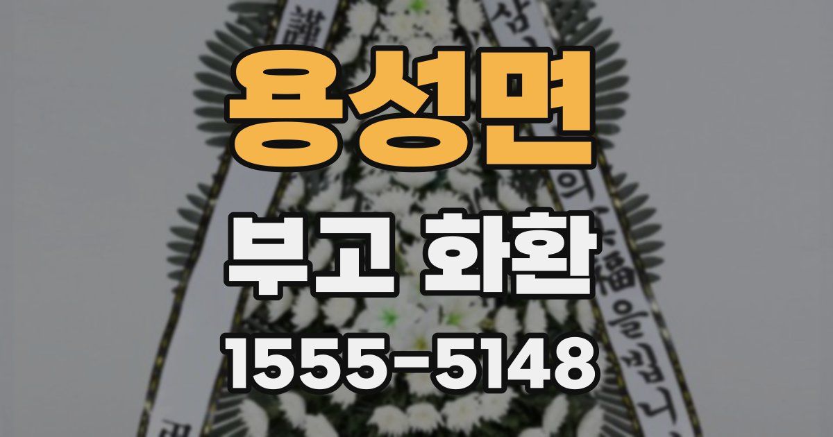 용성면 부고 화환