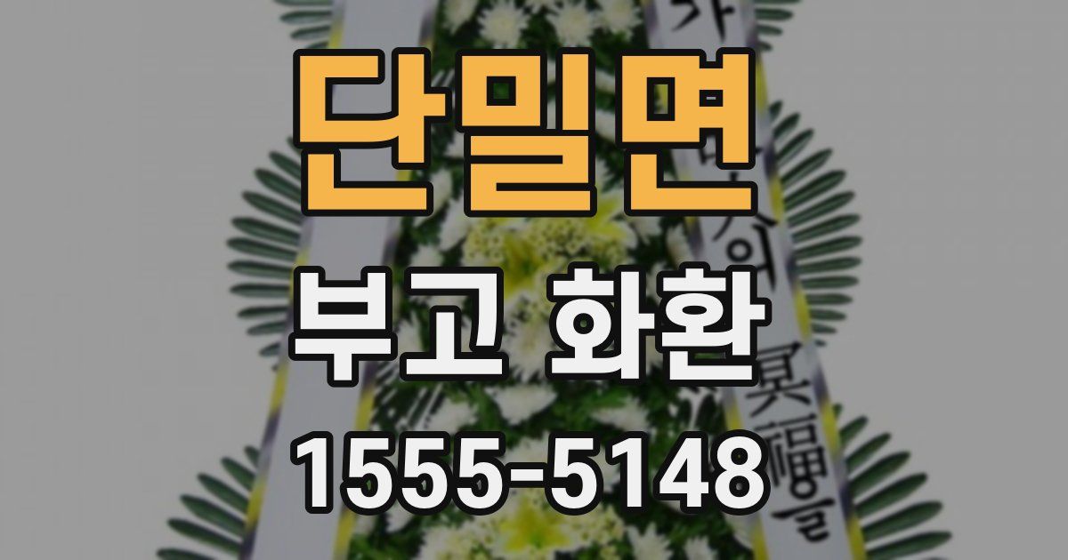 단밀면 부고 화환