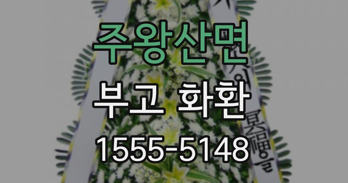 주왕산면 부고 화환