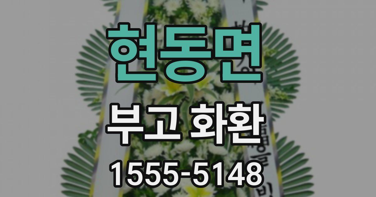 현동면 부고 화환