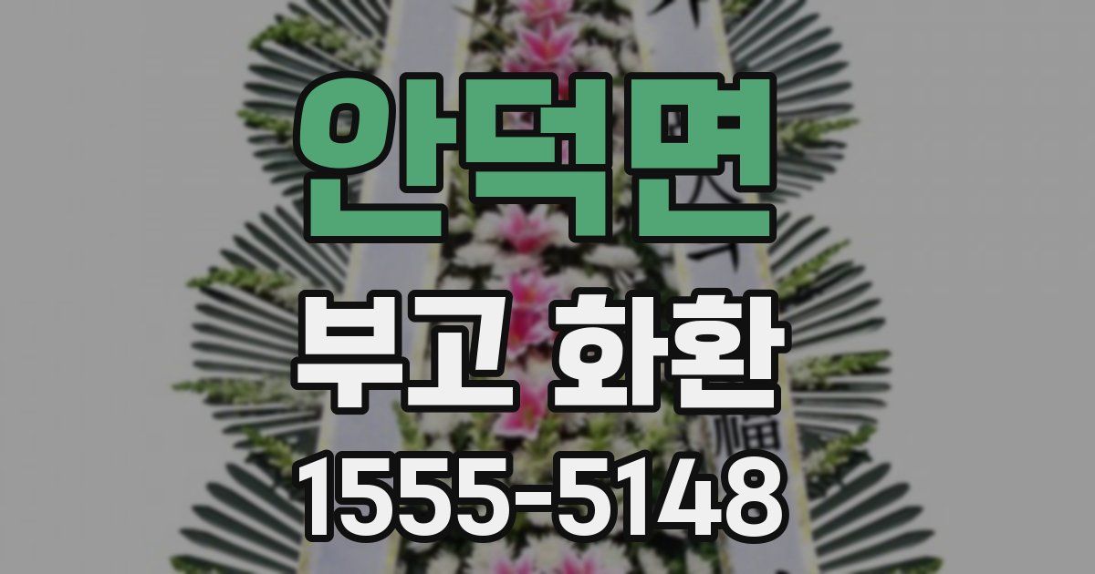 안덕면 부고 화환