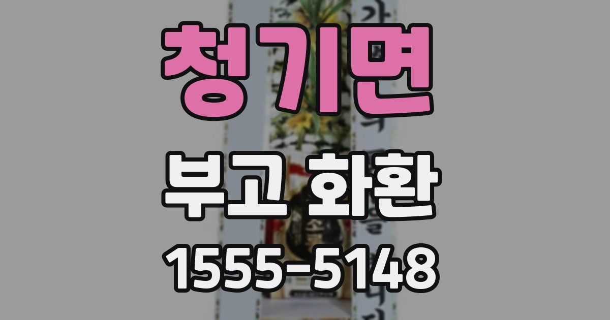 청기면 부고 화환