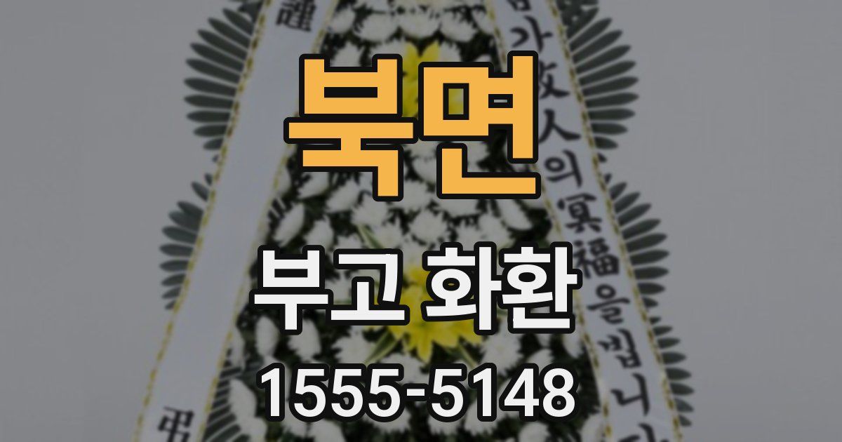 북면 부고 화환