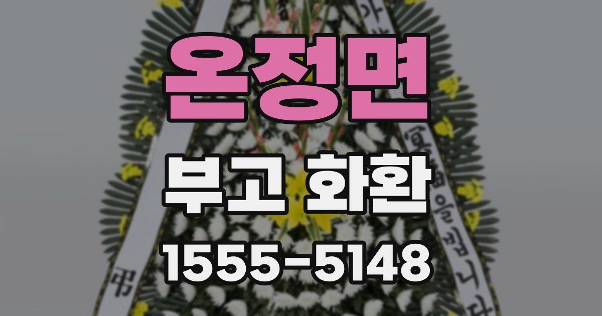 온정면 부고 화환