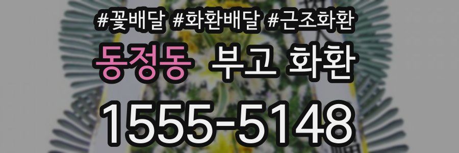 동정동 부고 화환