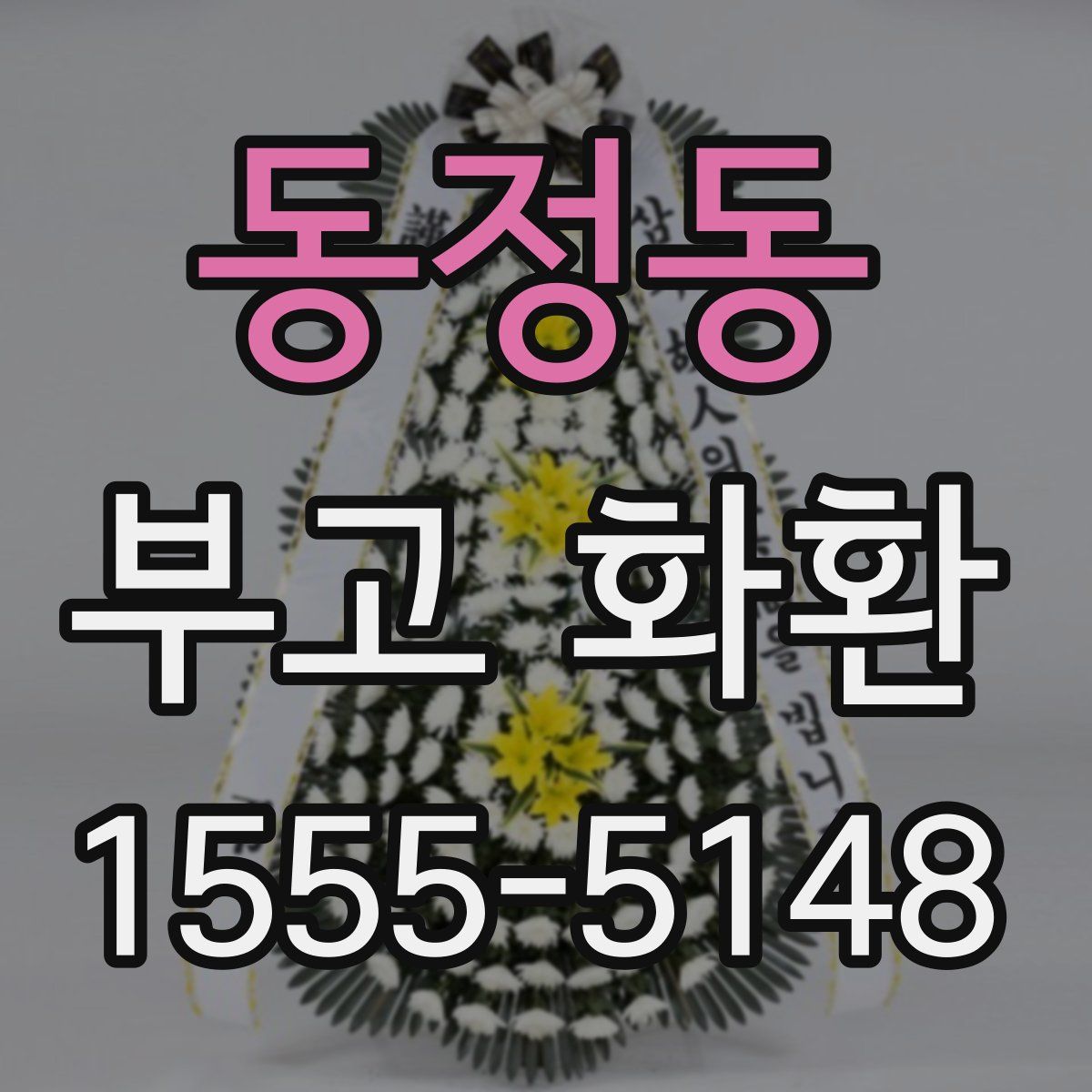 동정동 부고 화환