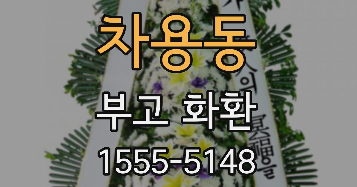 차용동 부고 화환