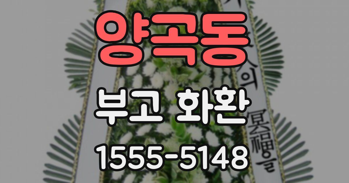 양곡동 부고 화환