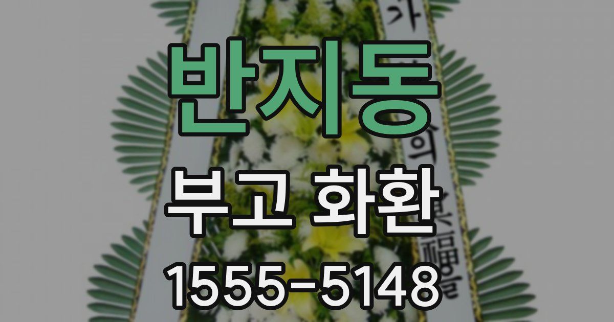 반지동 부고 화환