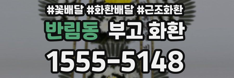 반림동 부고 화환