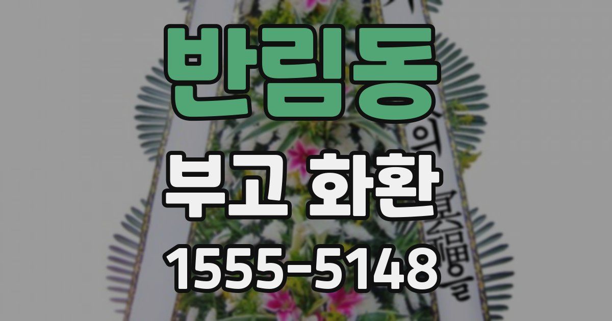 반림동 부고 화환