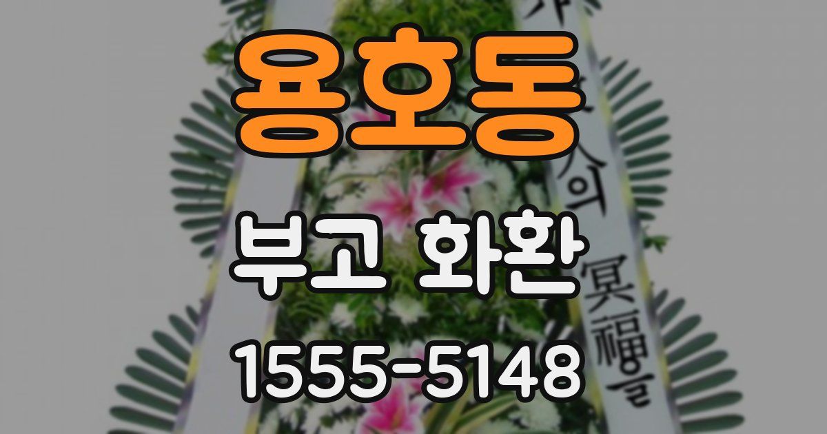 용호동 부고 화환