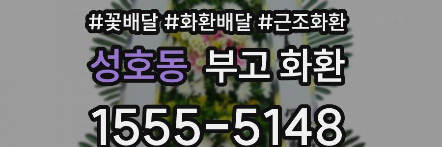 성호동 부고 화환