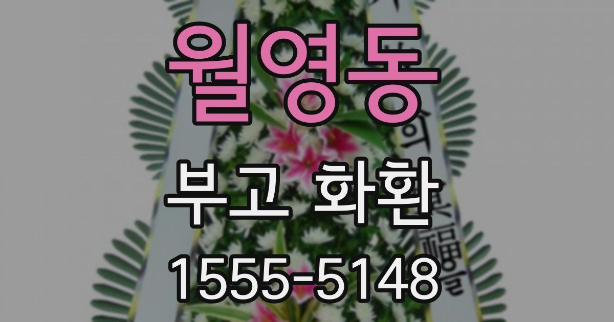 월영동 부고 화환